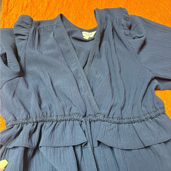 Max Studio Blue Ruffled Babydoll Dress - Picture 6 of 7